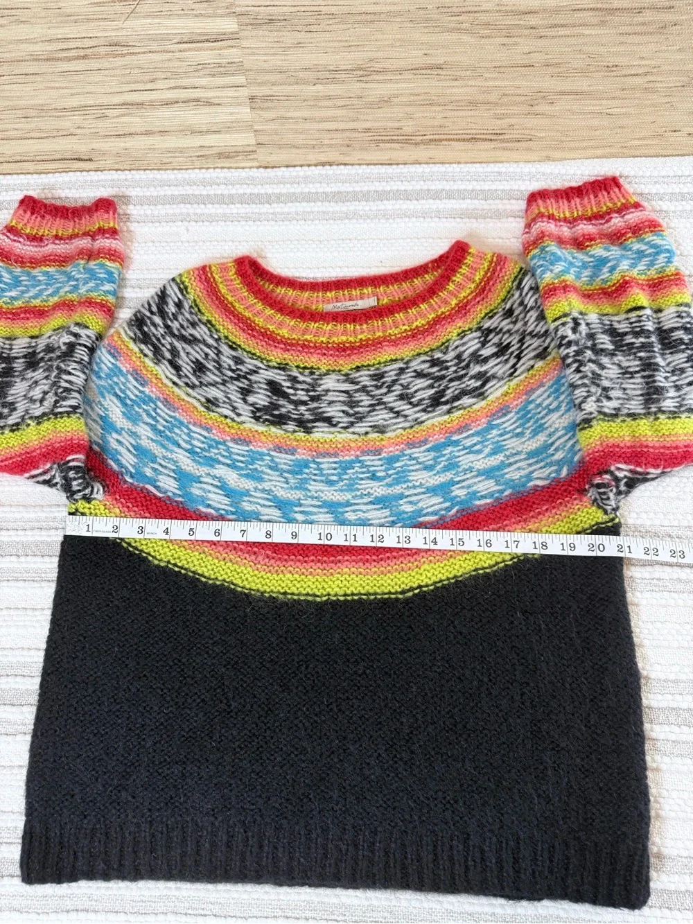 Mes Demoiselles Paris Goyave Mohair Blend Fair Isle Sweater Size 1 US 6/8